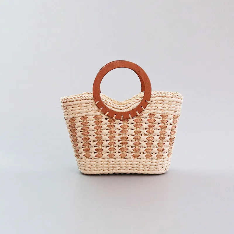 

Female Weave Tote Bag 2021 Fashion New High Quality Large-capacity Handmade Straw Women's Design Casual Straw Beach Travel Bag