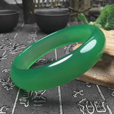

Zheru jewelry agate chalcedony green 54-64mm bracelet elegant princess jewelry best gift