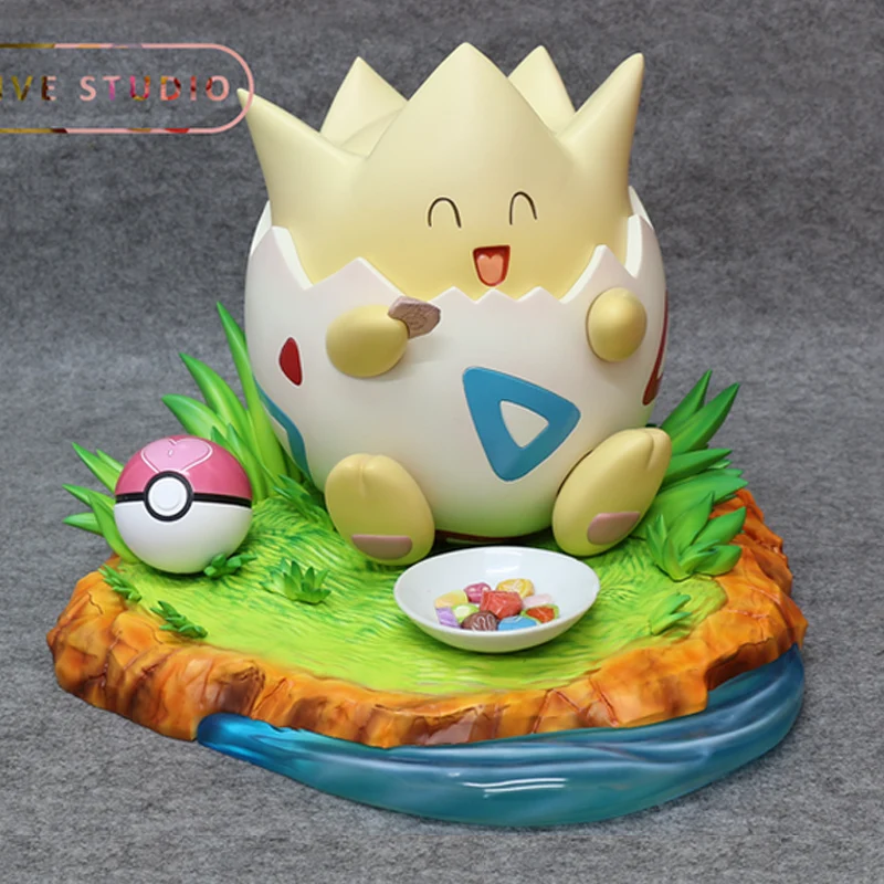 Kopen Pokemon Figuur Standbeeld Collecties 1:1 Schaal Size Togepi Pokeball Action Figure Model Toy Doll Collecties Tafel Ornament Geschenken