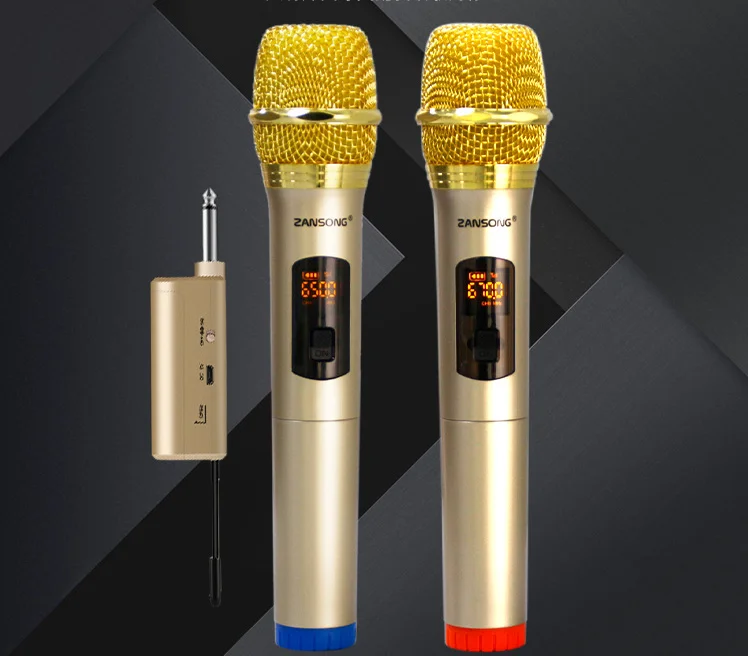 Party Microphones Cordless for Singing Hafone Dual Handheld Dynamic Mic Karaoke System with Rechargeable Receiver 14‘’＆18‘’Output Wireless Microphone 160 ft Range black DJ 