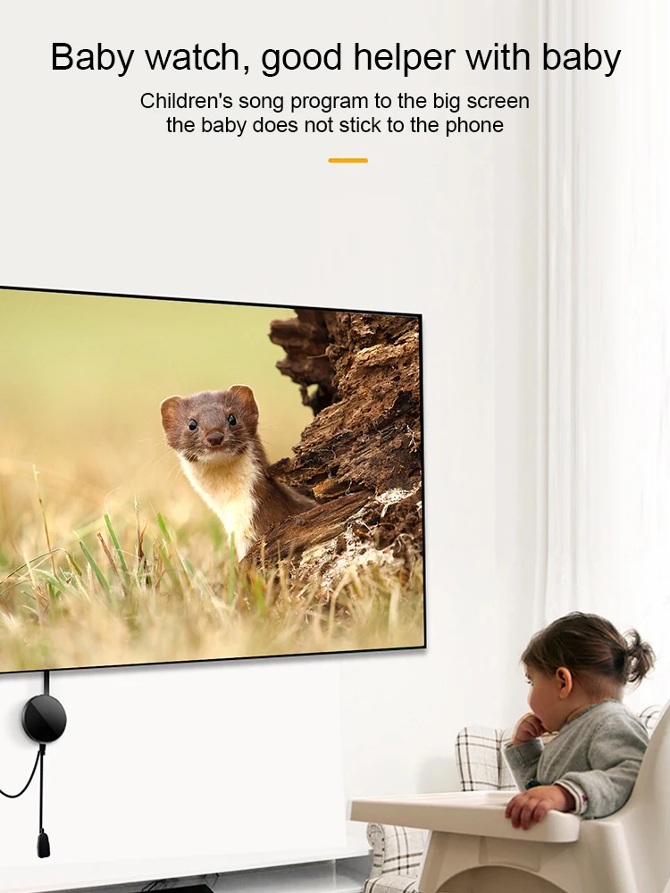 

Wireless Display Dongle TV Receiver Adapter 1080P HDMI-Compatible WiFi 2.4G/5G DLNA Miracast Airplay