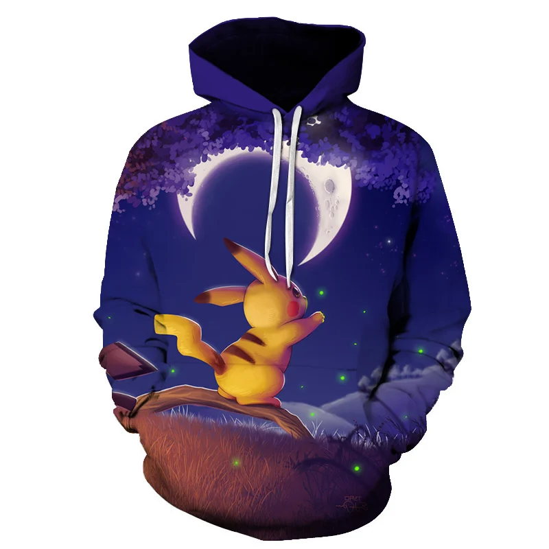 

Spring and autumn new 3d men's sweater cute anime comfortable round neck boy girl pullover hoodie