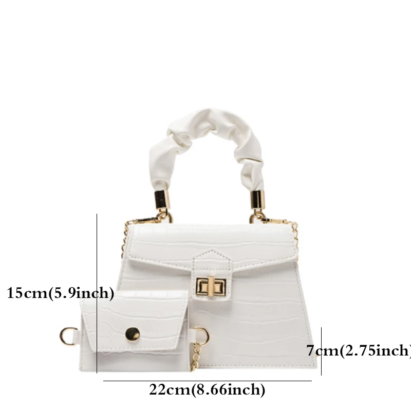 

2021 Designer Crocodile Pattern Small Flap Bags for Women Designer Female Handbag Shoulder Bag Casual Crossbody Bag Lady Purse