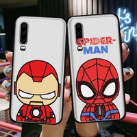 marvel spider man iron man anime transparent clear phone case for huawei honor 20 10 9 8a 7 5t x pro lite 5g etui coque hoesj