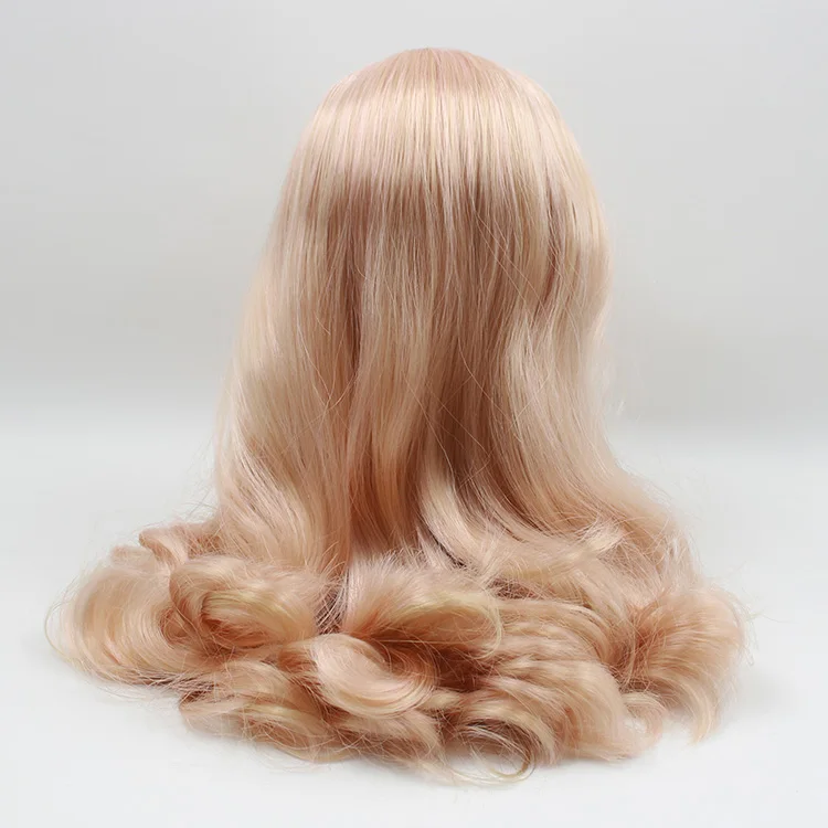 style 4 Для куклы Blyth ледяной парик с куполом, золотистые фиолетовые серые волосы, белый натуральный загар темно-супер черный парик для волос, игрушка подарок для девочек - Цвет: style 4