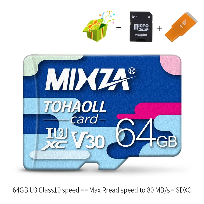 Карта памяти MIXZA BF 256 ГБ U3 80 МБ/с./с класс 10 128 Гб 64 ГБ 32 ГБ U1 Micro sd карта UHS-1 флэш-карта памяти Microsd TF/sd карта s