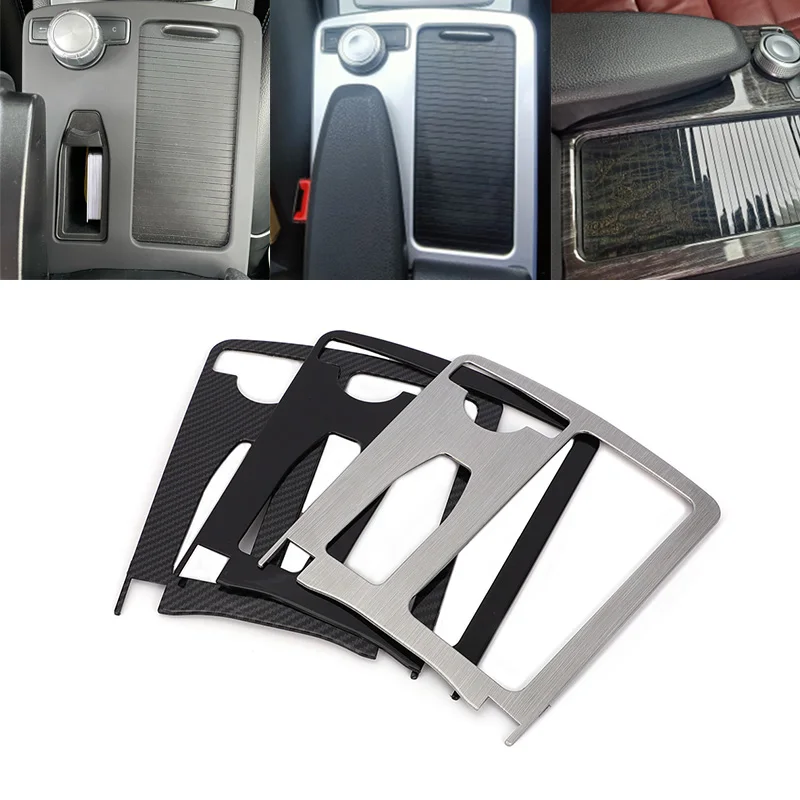 

For Mercedes Benz W204 C C180 C200 C220 E W212 E260 E300 Car Central Armrest Drink Cup Holder Shutter Outer Frame Panel
