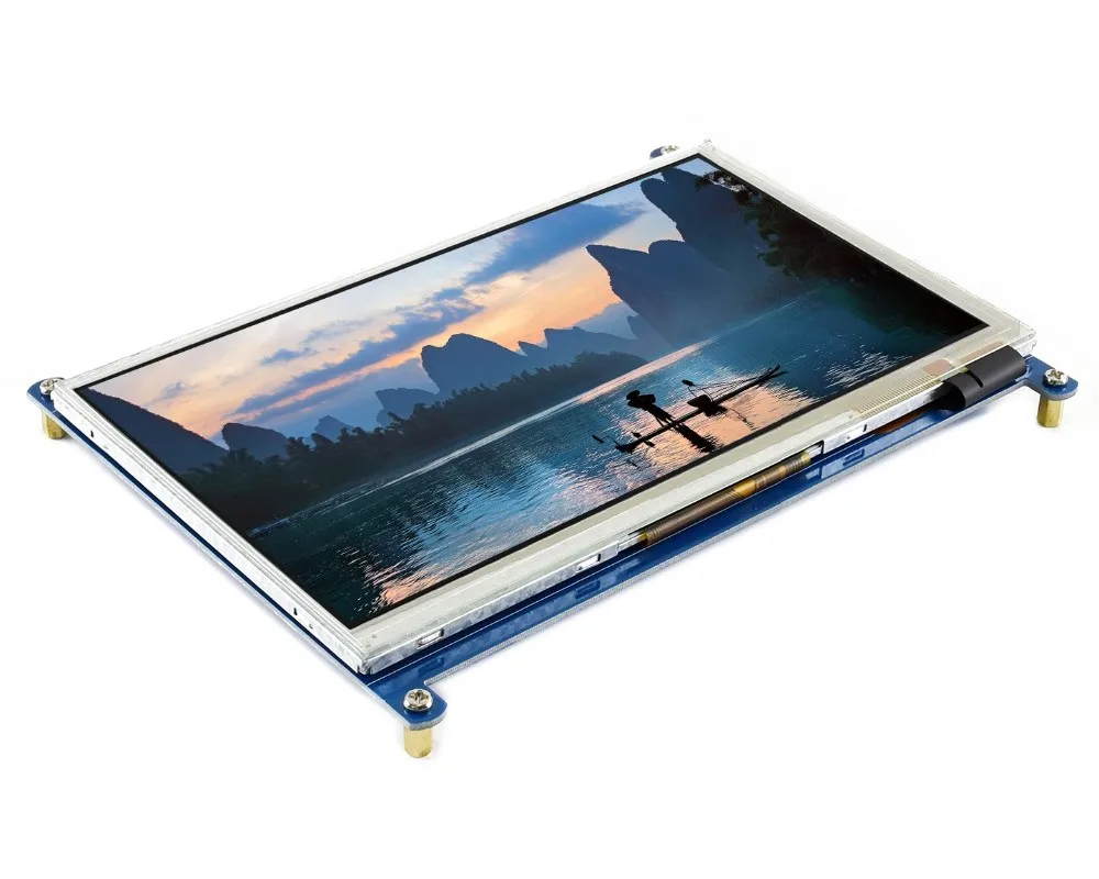 800*480 7-дюймовый емкостный сенсорный ЖК-экран типа B для Raspberry Pi BB черный