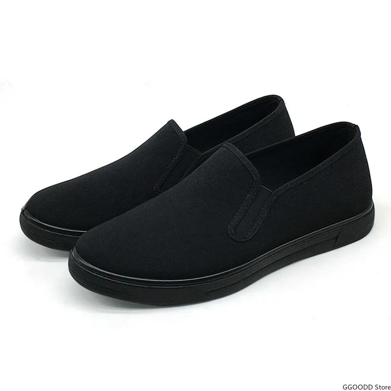 

Men Canvas Shoes Simple Casual Mens Loafers Autumn High Quality Anti-Slip Comfortable Vulcanized Shoes Man Flats Size