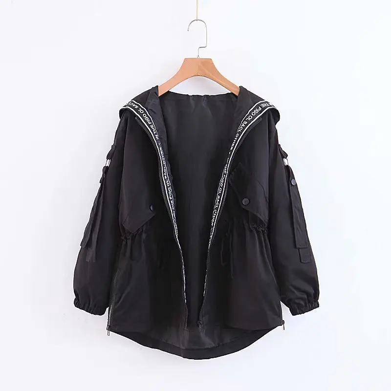 Осенняя и зимняя Новинка, куртка с капюшоном большого размера 4XL 5XL 6XL 7XL 8XL, обхват груди 130 см, женская модная ветровка на шнурке