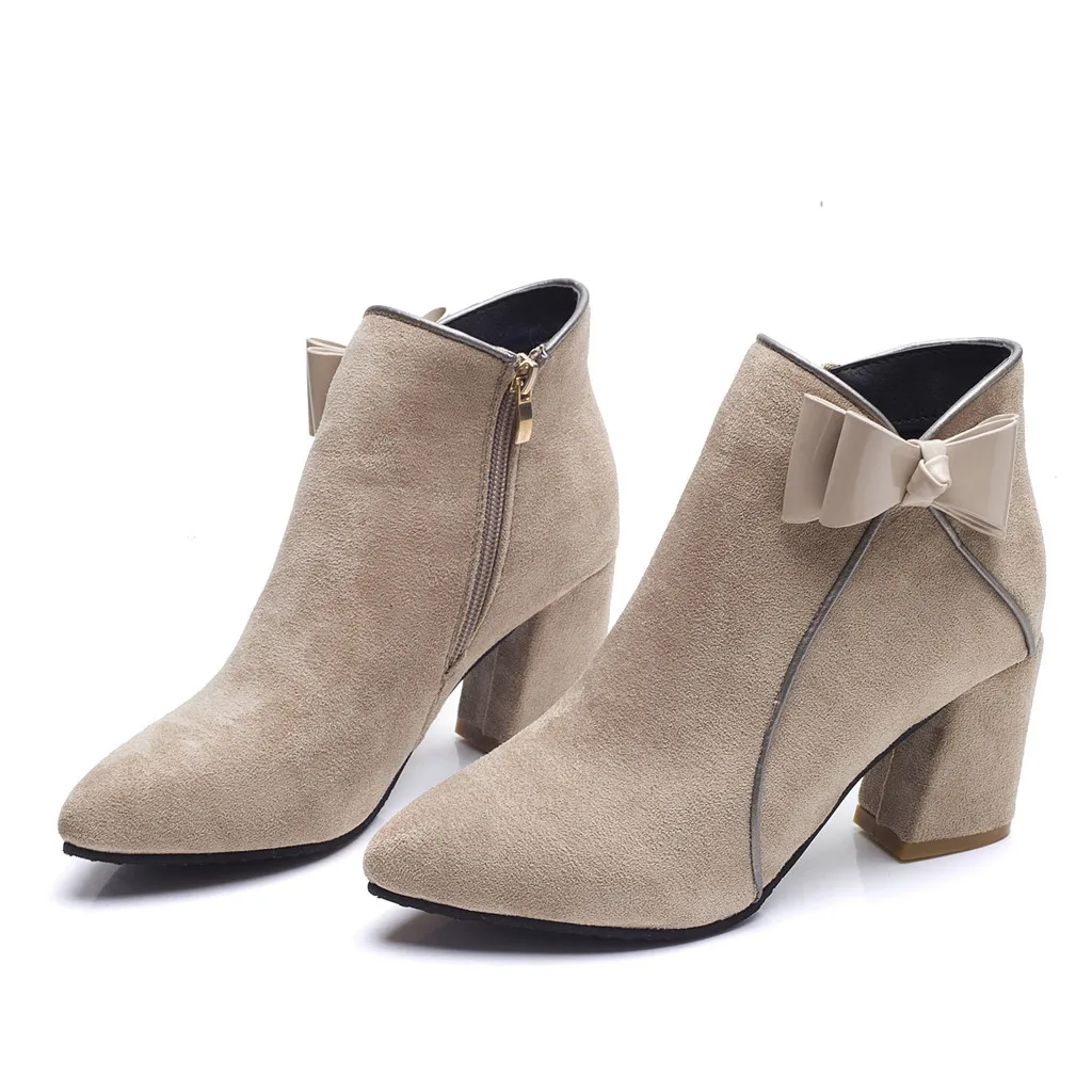 Зима 2019 г. Лидер продаж Женские однотонные байкерские Ботильоны на молнии