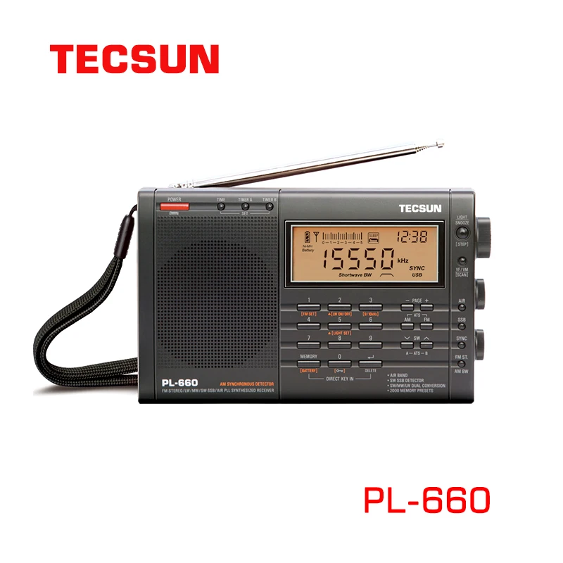 TECSUN PL-660 PLL SSB УКВ воздуха группа радиоприемник FM/MW/SW/LW многополосные двойной I3-001 |