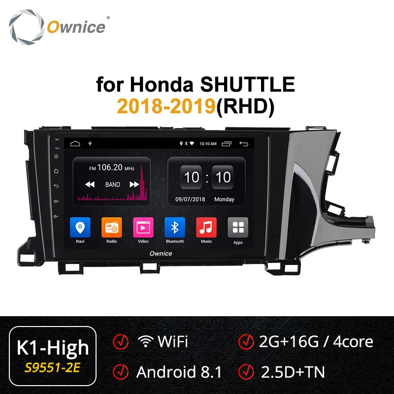 Ownice K3 K5 K6 2din Android 9 Восьмиядерный gps Navi для Honda SHUTTLE RHD 4G LTE 360 Panorama DSP SPDIF Автомагнитола - Цвет: S9551 K1 HIGH