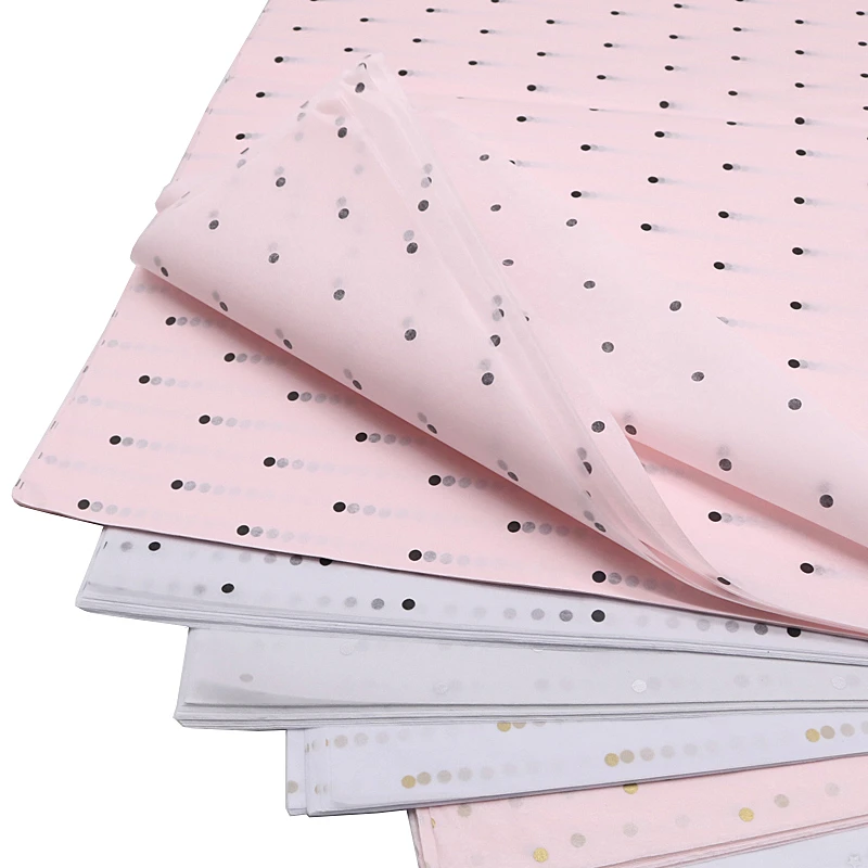 Бумажные салфетки с принтом в горошек 28 шт. 50 см * 70 см|Крафт-бумага| |