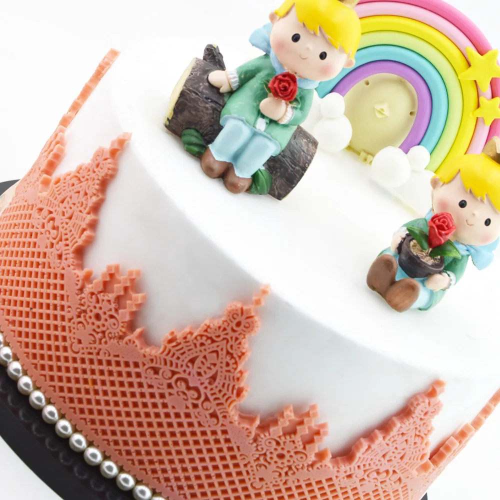 

Новый Корона с кружевным краем Fondant (сахарная) торта силикона прессформы Инструменты для украшения торта на день рождения Свадебные украшен...
