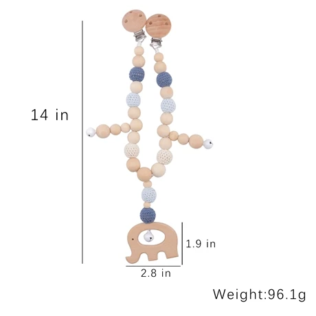Elephant Cart Chain 1 шт. детские игрушки погремушки в кроватку мобильные телефоны крючком бусы браслет детская кроватка слон кулон детская коляска цепочка висячий колокольчик Товары для малышей - Цвет: Elephant Cart Chain