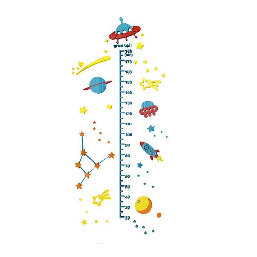 Мультяшная Вселенная 3D высота мерная Настенная Наклейка домашний Декор Сделай