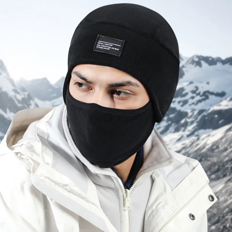 

Зимние теплые облегающие шапки унисекс плюс бархатная утолщенная бархатная маска Олли защита от ветра и пыли уши головной платок шапка