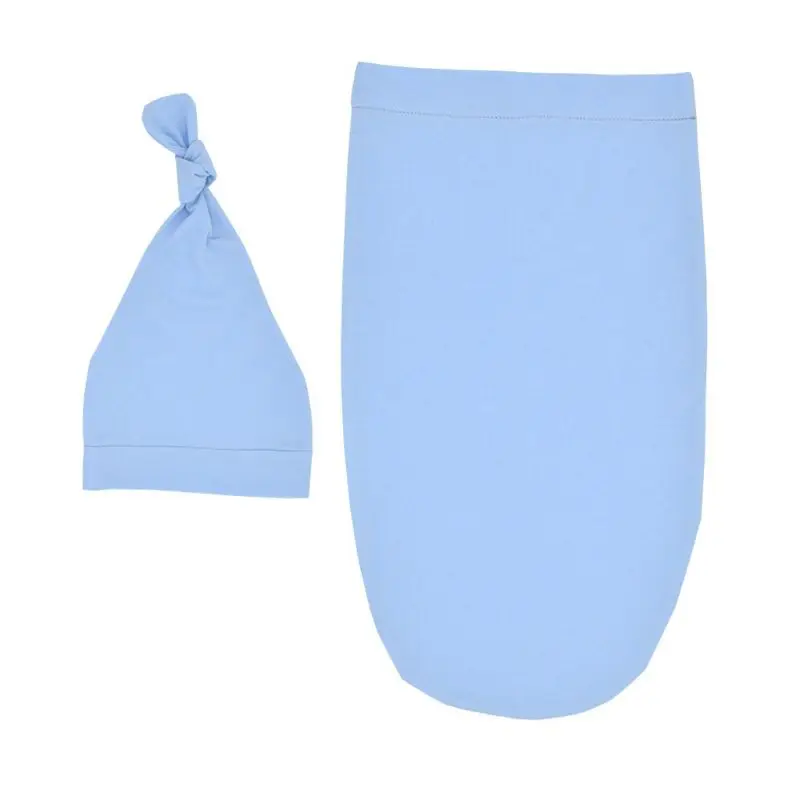 

Newborn Infant Baby Girls Boy Solid Sleeping Bags+Hats Blanket 2pcs New Born Set P31B
