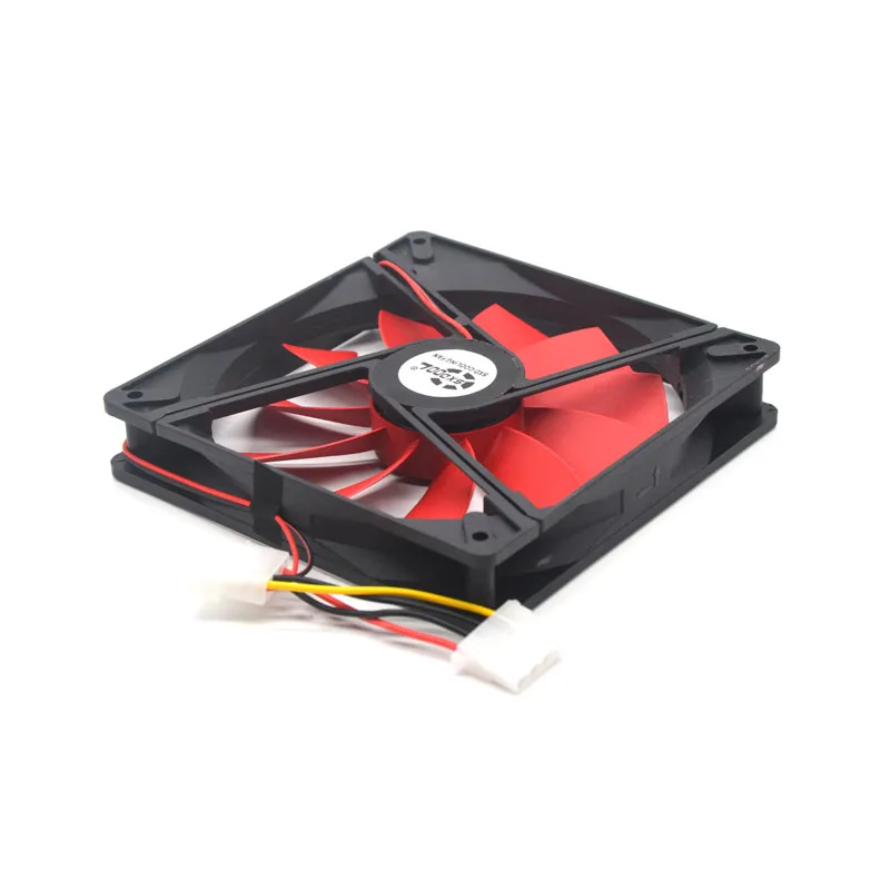 Вентилятор охлаждения 14 см 140 мм 12 В постоянного тока molex 4D 140x25 красное лезвие
