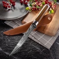 5 7 inch stainless steel fruit paring knife butcher deboning fish fillet cleaver slicing kitchen chefs knife with sheath