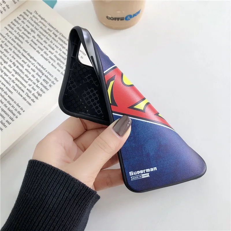 Marvel Avengers Captain Thor Soft Case For iphone 11 PRO MAX XS XR X 10 6 7 8 6S Plus Cover Coque 3D embossed Silver Frame Shell |