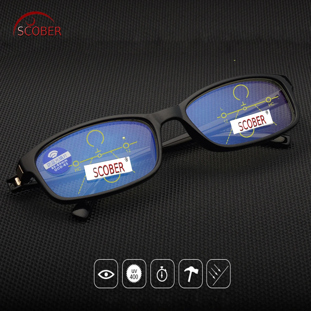 

2019 = Scober Progressive Multifocal Reading Glasses Designer Hand Made Frame Eyeglasses See Near And Far Top 0 Add +1 To +4