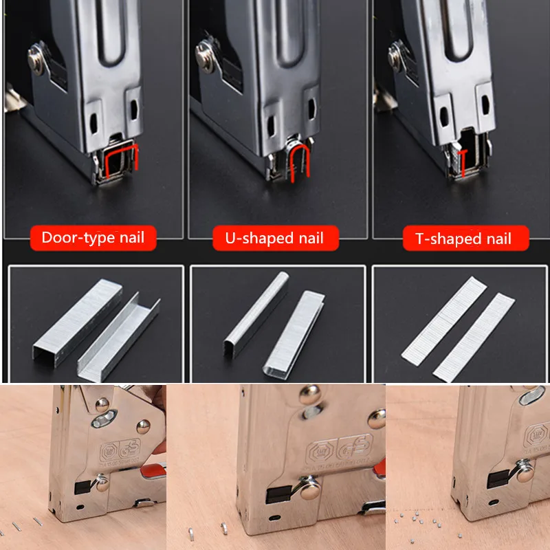 Портативный мебельный степлер 3 в 1 металлический ручной инструмент для