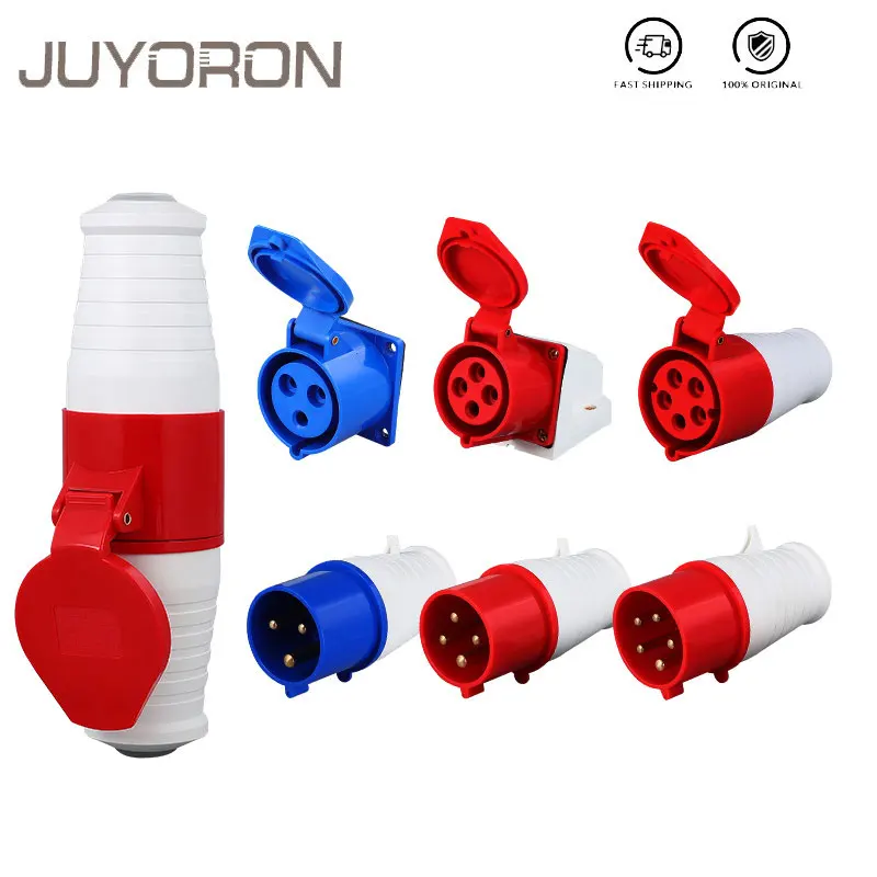 Промышленная вилка и розетка 5-контактный 3-жильный Электрический разъем 3P/4P/5P 16a