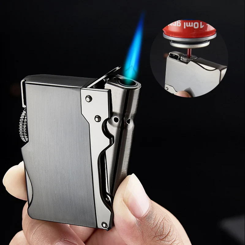 

Metal Torch Jet Lighter Ignition Turbo Lighter Butane Windproof Blue Flame Lighter Cigarette Cigar Lighter Smoking Accessories