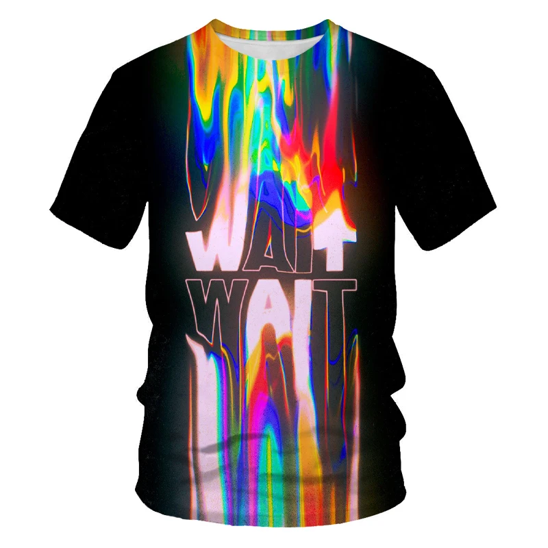 

2021 summer Hot new 3D digital printing graffiti painting graphic T-shirt casual men's and women's 3DT shirts fashion sleeves