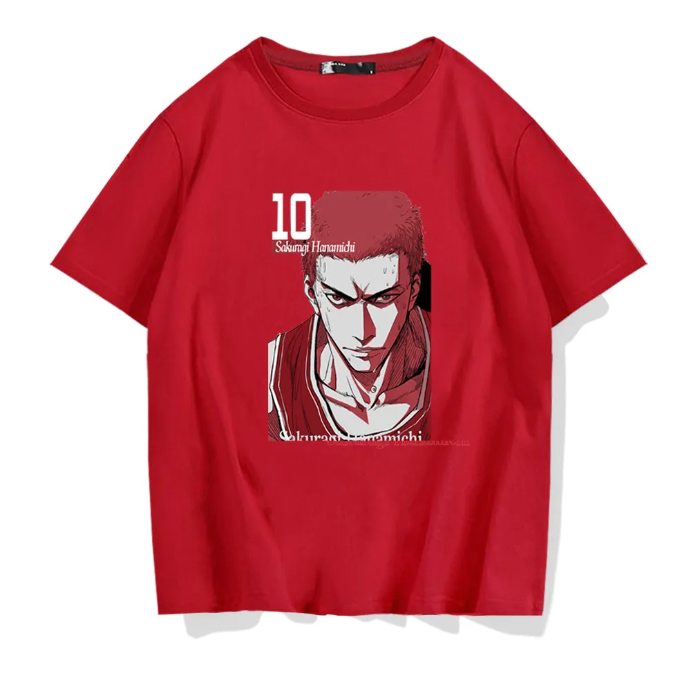 

COFUN Hot Anime Slum Dunk Hanamichi Sakuragi Soft Cotton Wearing Fashion T-shirt Harajuku Unisex Tees Loose