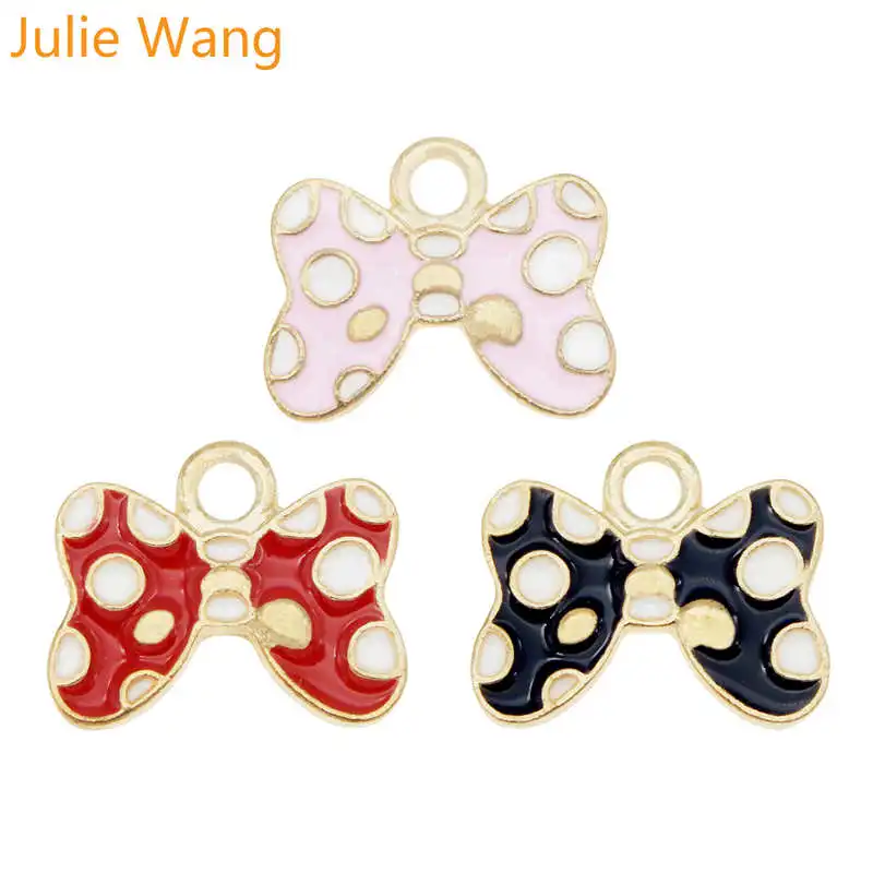 3 шт. эмалированный галстук бабочка Julie Wang черный розовый красный сплав