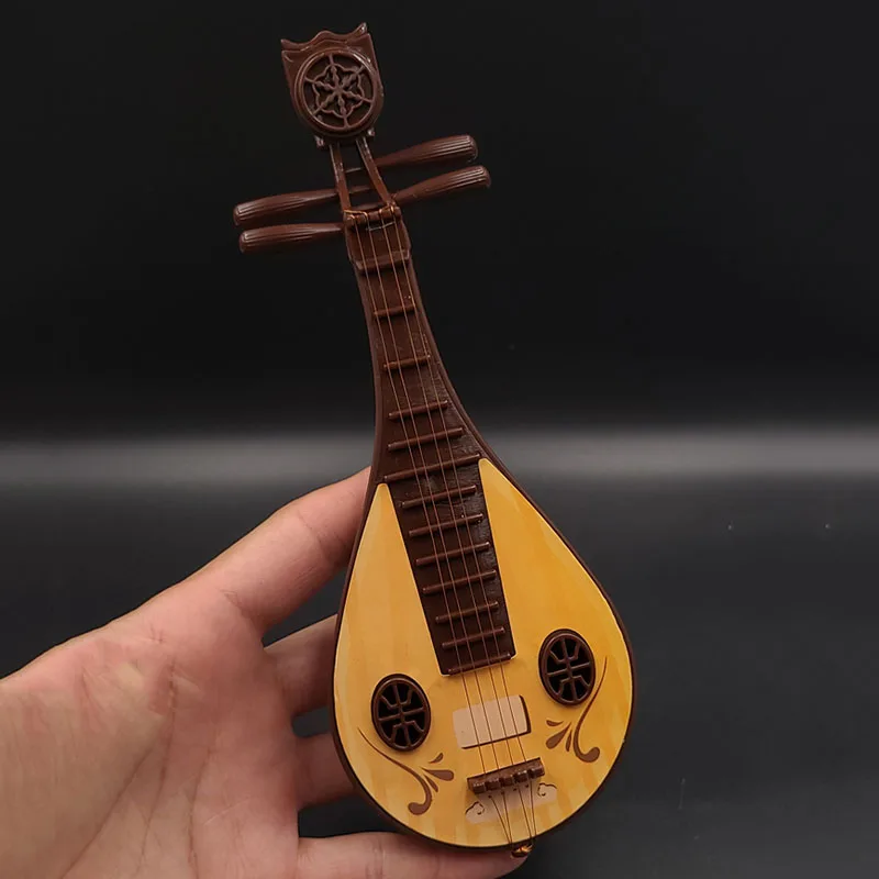 

1/6 Scale Ancient Orient Instrument Mini Pipa Music Party Model PVC Material For 12 inch Action Figure Doll Scene Component