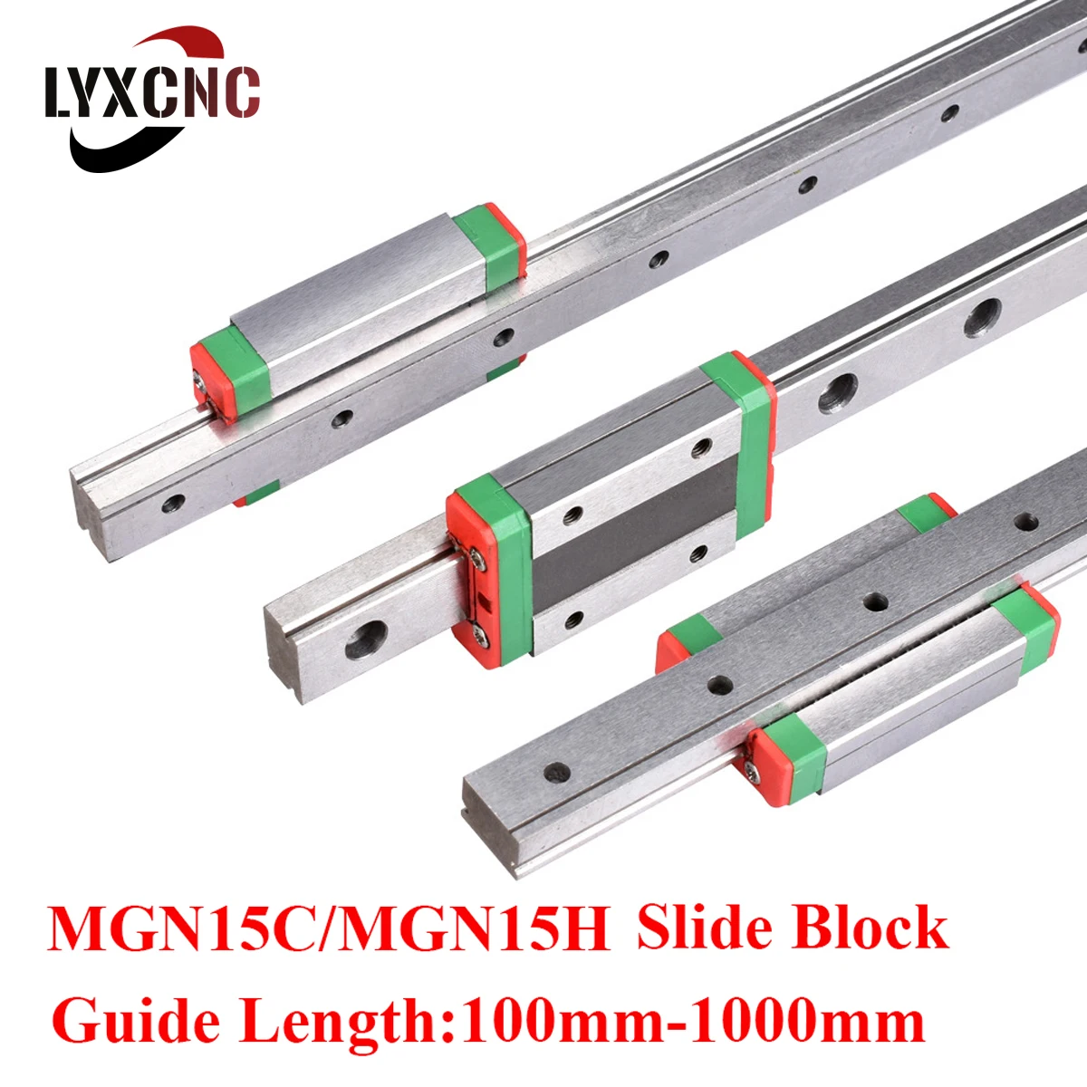 

MGN MGN15 L 300 400 450 500 600 800 1000mm Miniature Linear Rail Slide 1PC MGN15 Linear Guide+1PC MGN15C/MGN15H Carriage Block