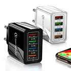 Быстрая зарядка 4 порта USB зарядное устройство с функцией быстрой зарядки 3,0 для телефона адаптер для Tablet крышка для переносного сетевого мобильное зарядное устройство для быстрой зарядки