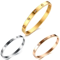 women rose gold bracelet for female cz crystal charm bracelet womens bridal wedding fine jewelry gift