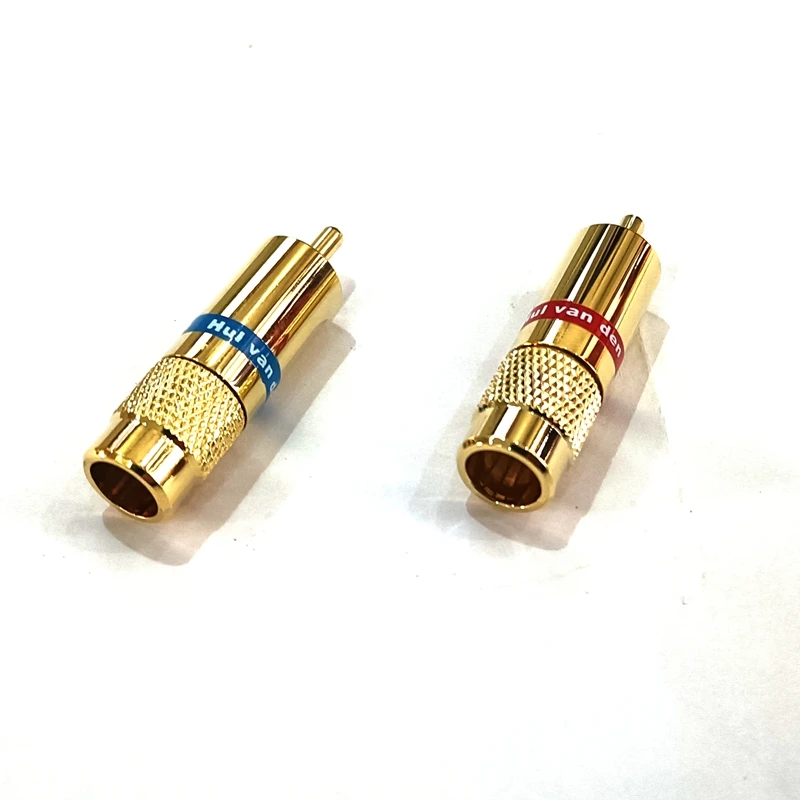 Hi Fi аудио 4 шт. Van den Hul C 8.4 RCA Вилки Аудио Разъема типа тюльпан в стиле сделай сам VDH