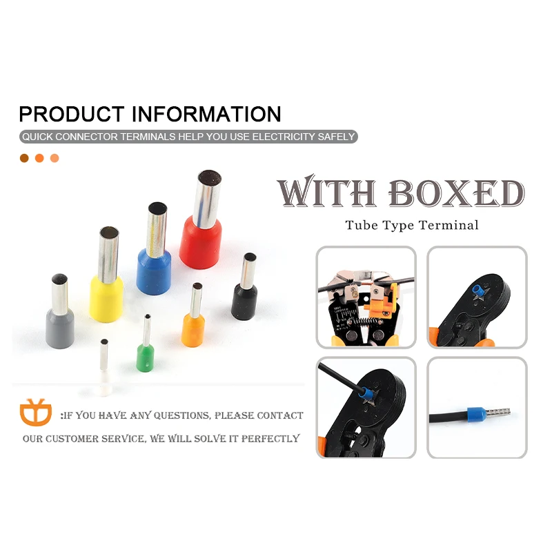 Обжимная Клемма в коробке трубчатая Клеммная колодка VE трубка электрического