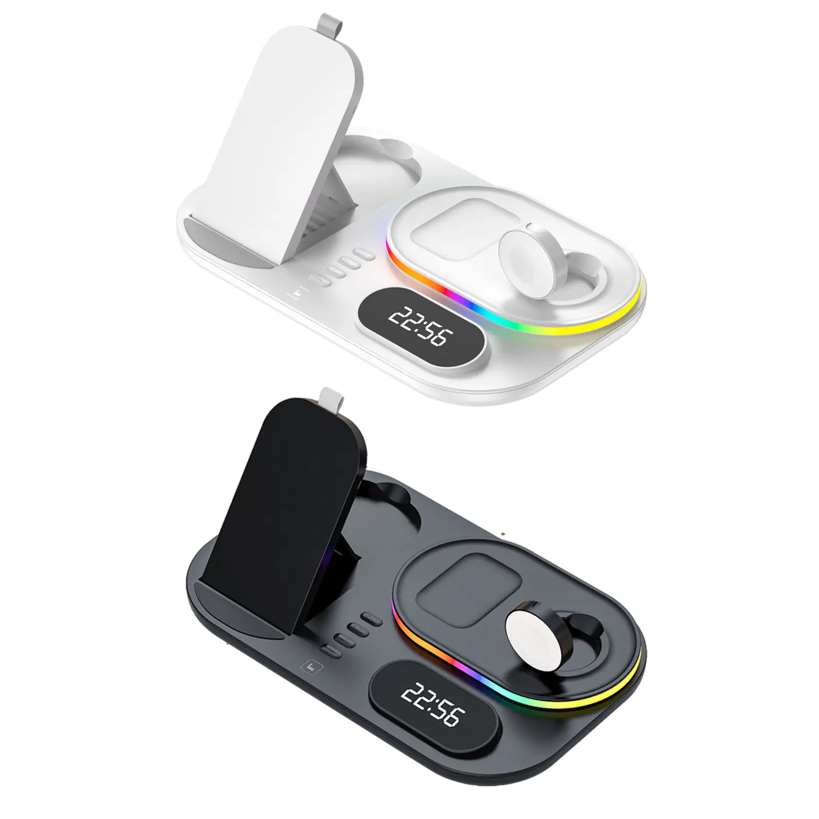 

Wireless Charger Stand 3 in1 Charging Station , with Digital Clock Display, Easy to Use