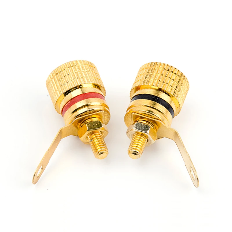2 шт./лот маленький банан 4 мм золотое покрытие инвертор обжимная Клемма