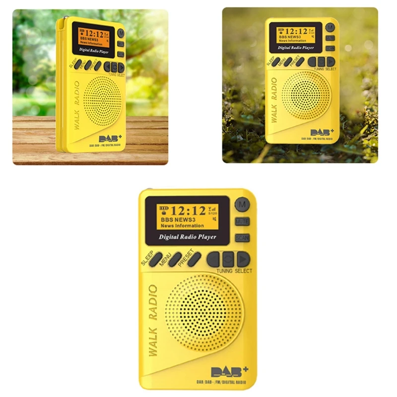 Портативный MP3 плеер Mini DAB цифровое радио FM цифровой демодулятор Built in динамик для