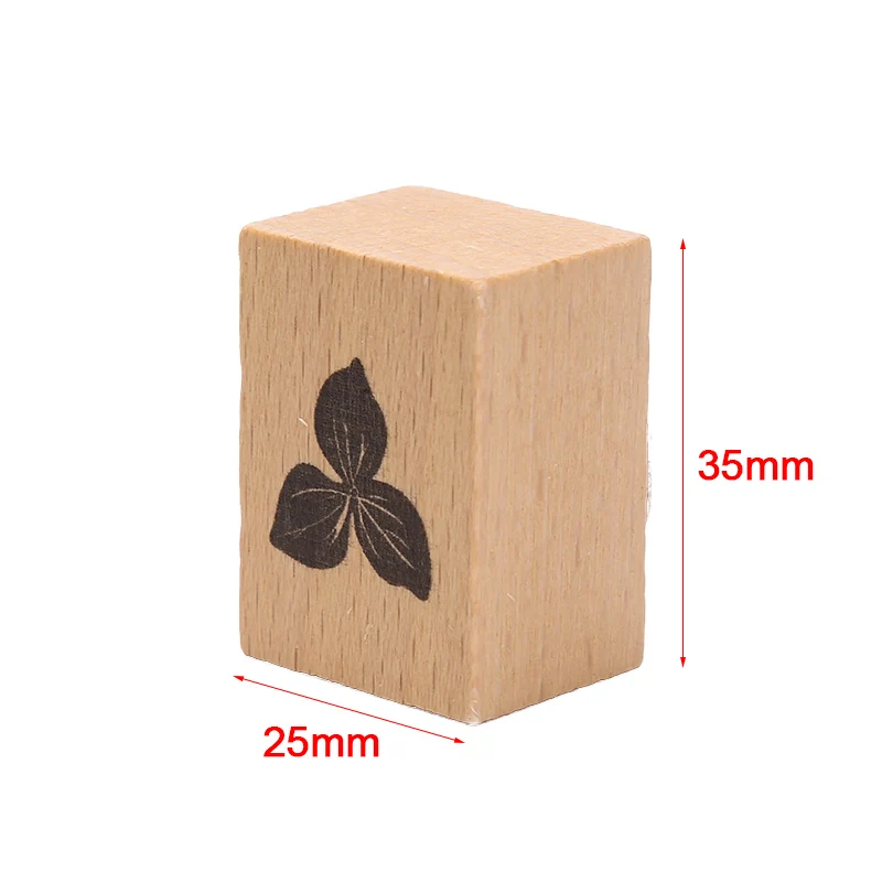 Винтажный деревянный штамп с растениями и цветами сделай сам украшение альбом