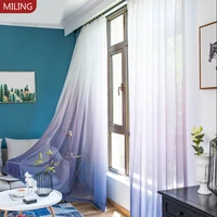 gradient printed tulle transparent curtains for living room bedroom kitchen home sheer curtains decor tulle curtain window panel