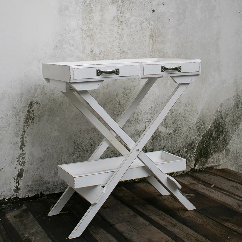 

Retro old solid wood succulent flower rack rural rustic tray storage garden gardening groceries