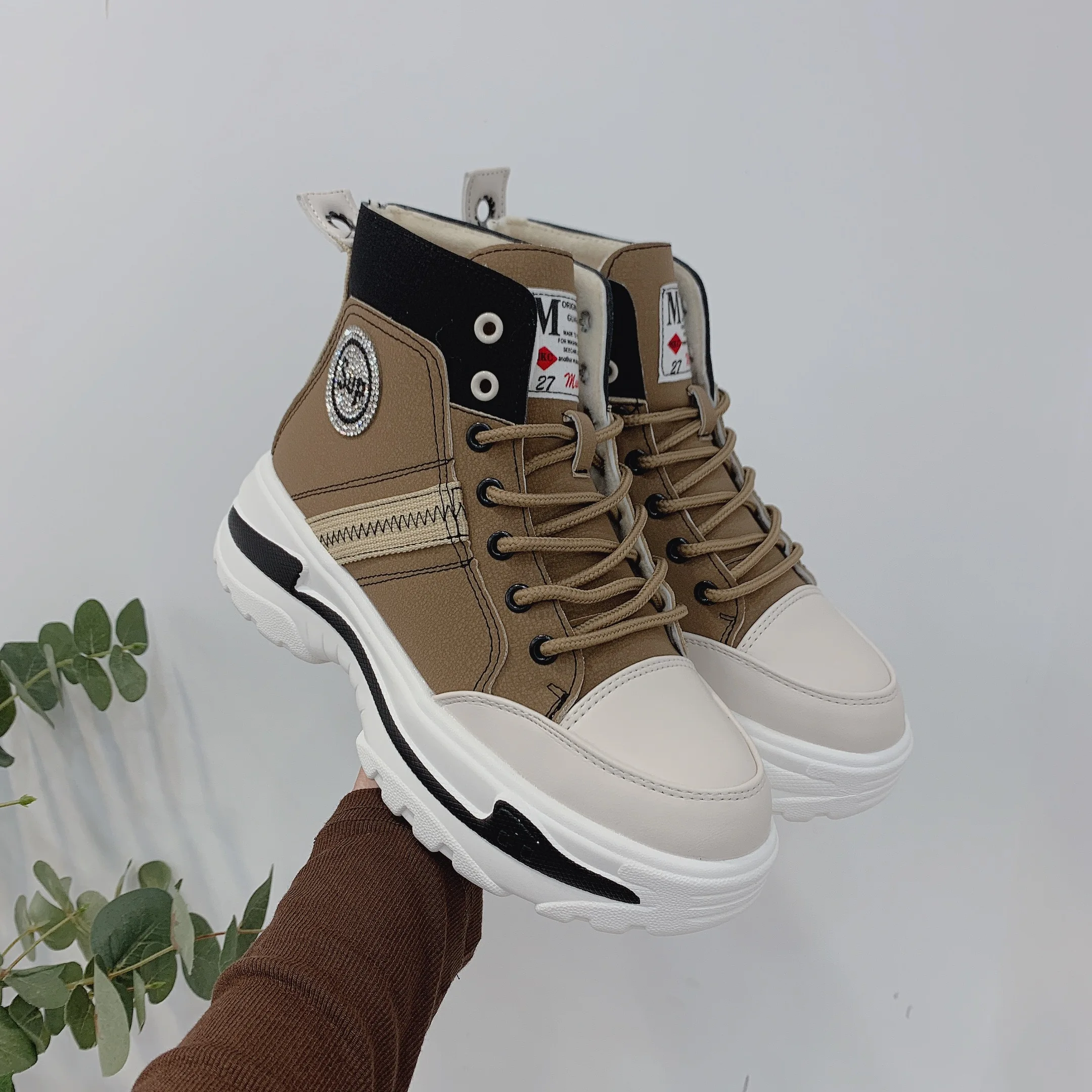 Женские ботинки martin коллекция 2019 года модные повседневные Полусапоги на толстой