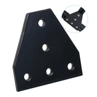 5 hole black 90 degree joint board plate corner angle bracket connection joint strip for 2020 aluminum profile 3d printer frame