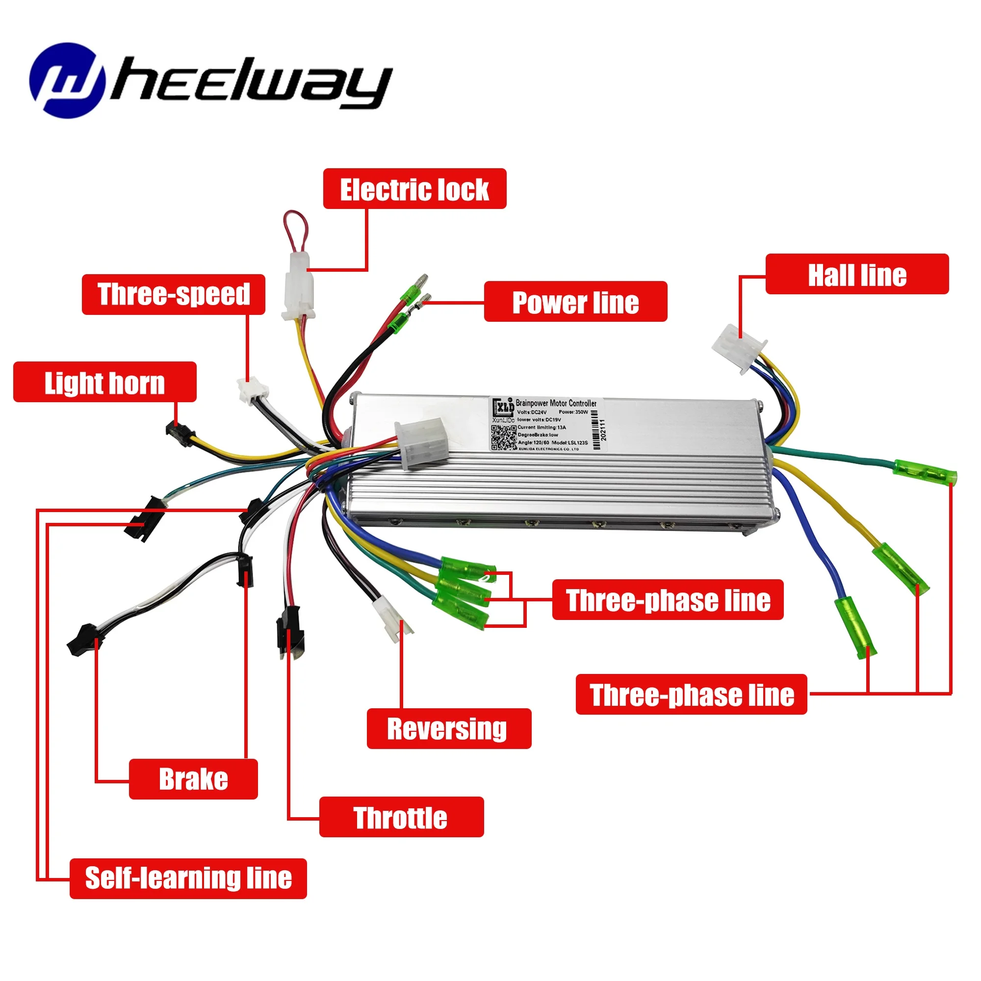 

36V48V 500W 800W1000W parallel controller electric bicycle scooter conversion dual drive motor XLD controller Accessories