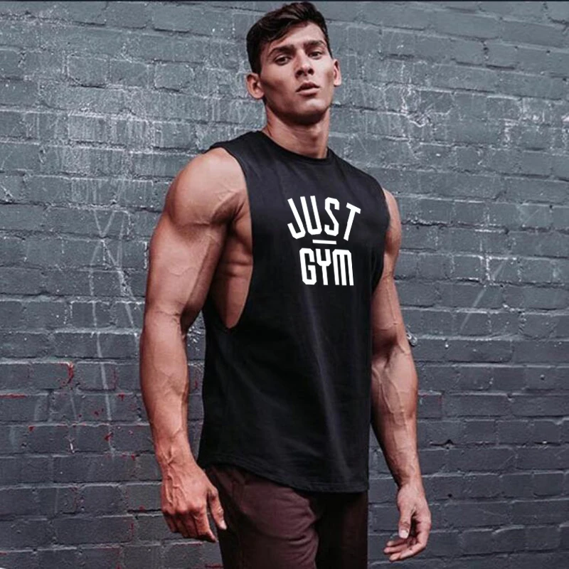 

Muscleguys Brand Canotte Bodybuilding Drop Armhole Tank Top Men Gym Clothing Fitness Tanktop Sleeveless Shirt Workout Vest