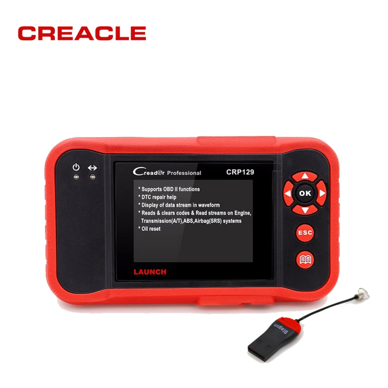 100% оригинал Launch X431 Creader CRP129 launch CRP 129 ENG/AT/ABS/SRS EPB SAS масло сервисный светильник